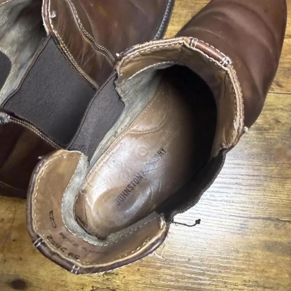 Johnston & Murphy 59-2652 Brown Leather Chelsea Boots Mens‎ 9.5M
